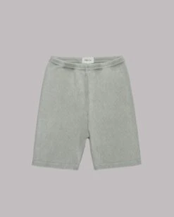 The Green Ribbed Biker Shorts