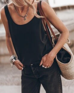 The Dark Base Tank Top 17 The Dark Base Tank Top -Modern Ladies Wear Store mikuta black cropped straight jeans 7249