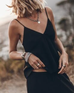 The Black Flowy Pants 11 The Black Flowy Pants -Modern Ladies Wear Store mikuta black flowy tank top black flowy pants 7884 1