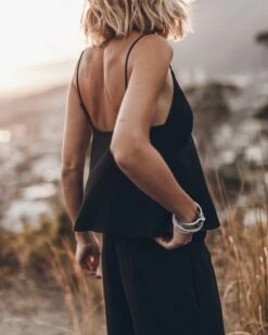 The Black Flowy Tank Top 10 The Black Flowy Tank Top -Modern Ladies Wear Store mikuta black flowy tank top black flowy pants 7961