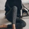 The Dark Glitter Ribbed Leggings 2 The Dark Glitter Ribbed Leggings -Modern Ladies Wear Store mikuta black fluffy alpaca knit sweater dark glitter ribbed leggings 7652