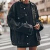 The Black Oversized Denim Jacket 2 The Black Oversized Denim Jacket -Modern Ladies Wear Store mikuta black oversized denim jacket leather skirt dark peachy loose cotton t shirt black laced leather boots 2794