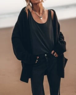 The Black Oversized Knitted Cardigan 10 The Black Oversized Knitted Cardigan -Modern Ladies Wear Store mikuta black oversized knitted cardigan dark base tank top black cropped straight jeans 4399 01e82ad6 e11f 43f9 8f50 4ccbca68adf9