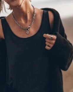 The Black Oversized Knitted Cardigan 11 The Black Oversized Knitted Cardigan -Modern Ladies Wear Store mikuta black oversized knitted cardigan dark base tank top black cropped straight jeans 4731 1aea5f79 e8c0 4640 bef9 5082e064621a