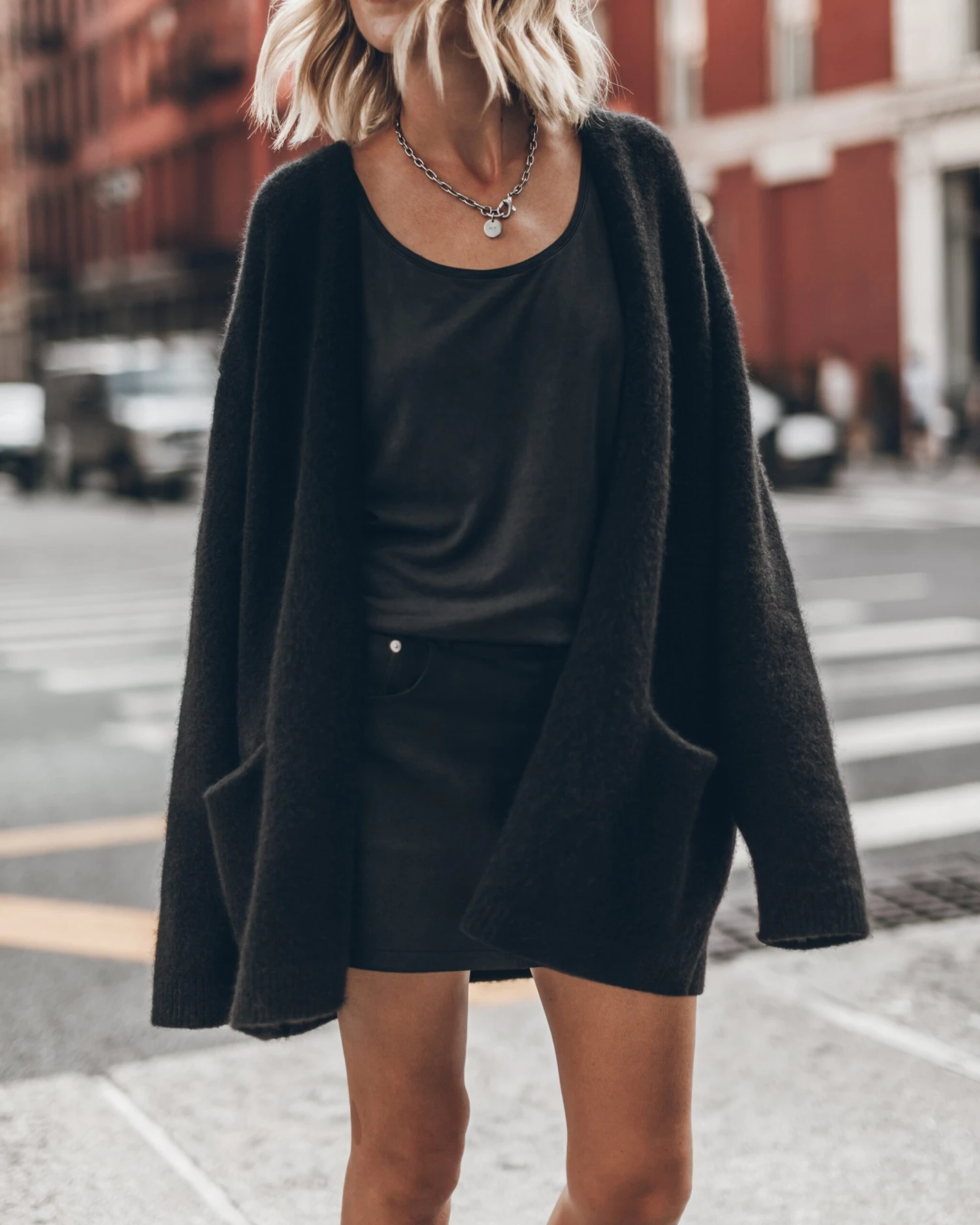 The Black Oversized Knitted Cardigan 3 The Black Oversized Knitted Cardigan
