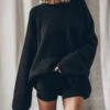 The Black Oversized Knitted Sweater 1 The Black Oversized Knitted Sweater -Modern Ladies Wear Store mikuta black oversized knitted sweater black soft biker shorts 3074 9d2afb97 70b3 47d1 a931 6d2de26db333