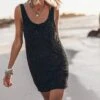 The Black Sequin Tank Dress 1 The Black Sequin Tank Dress -Modern Ladies Wear Store mikuta black sequin tank dress 1069