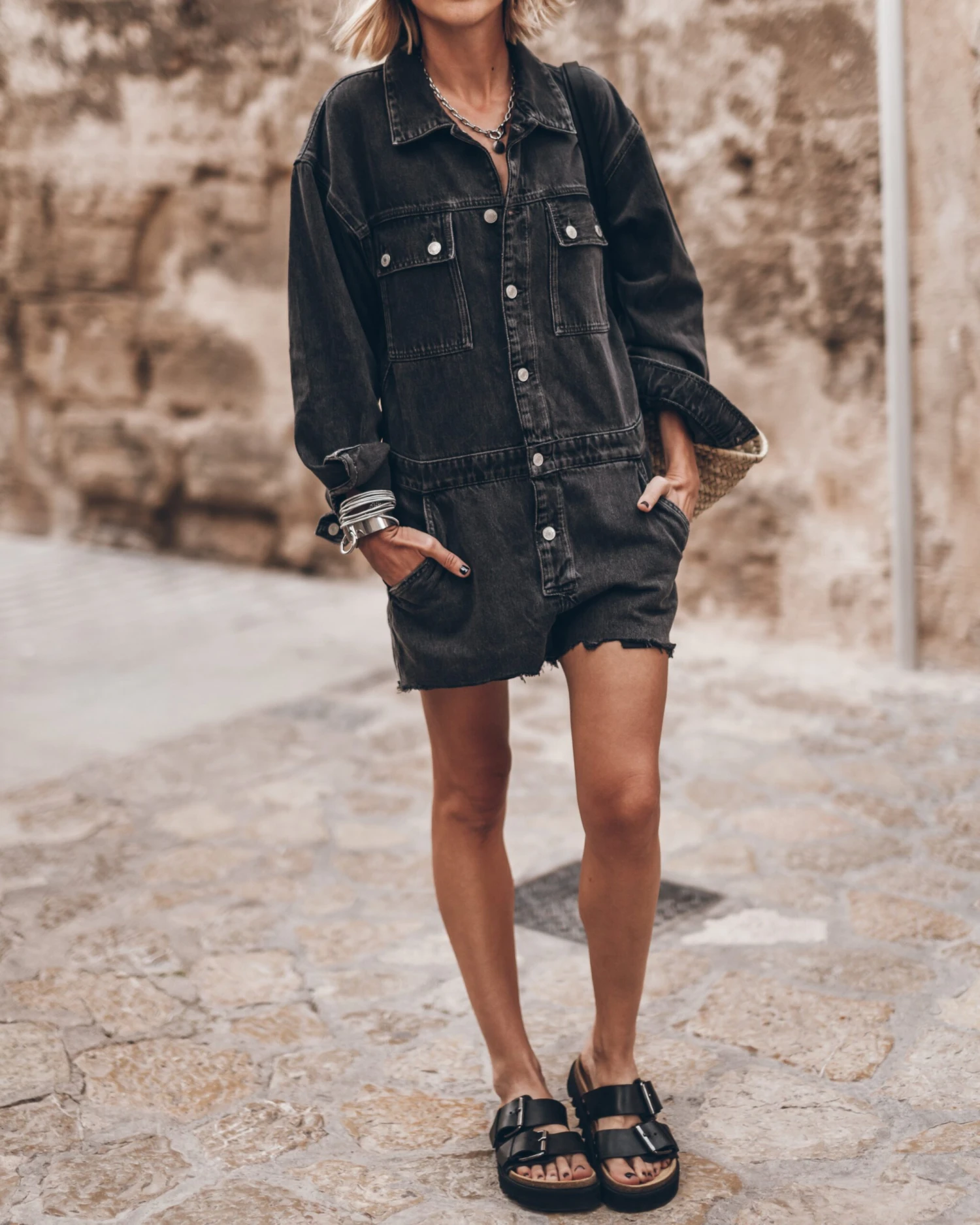The Black Short Denim Jumpsuit 5 The Black Short Denim Jumpsuit - Image 3