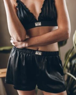 The Black Silk Bralette 15 The Black Silk Bralette -Modern Ladies Wear Store mikuta black silk bralette black silk boxer shorts 4277