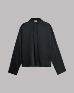 The Black Silk Shirt 15 The Black Silk Shirt -Modern Ladies Wear Store mikuta black silk shirt 5 3