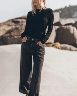 The Black Baggy Jeans 13 The Black Baggy Jeans -Modern Ladies Wear Store mikuta black sparkly thin knitted sweater black baggy jeans johanna r ss25 6777 1