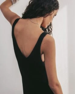 The Black Thin Knit Dress -Modern Ladies Wear Store mikuta black thin knit dress aya f SS25 3679