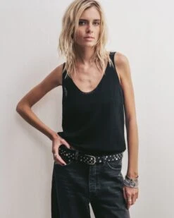 The Black Thin Knit Tank Top