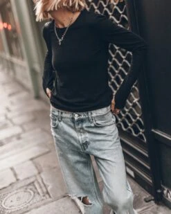 The Black Thin Linen Longsleeve 7 The Black Thin Linen Longsleeve -Modern Ladies Wear Store mikuta black thin linen longsleeve 1217