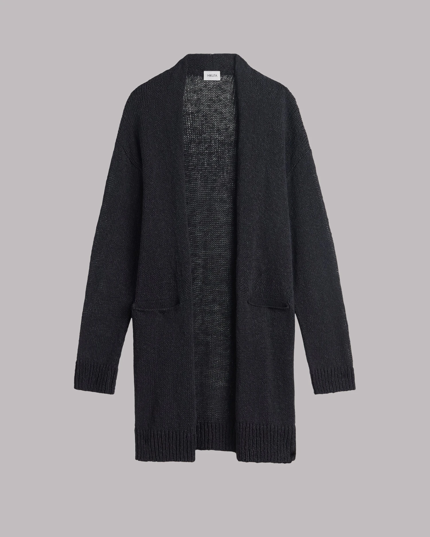 The Black Thin Long Knitted Cardigan 4 The Black Thin Long Knitted Cardigan - Image 2