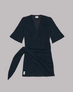 The Black Wrap Dress -Modern Ladies Wear Store mikuta black wrap dress 8873