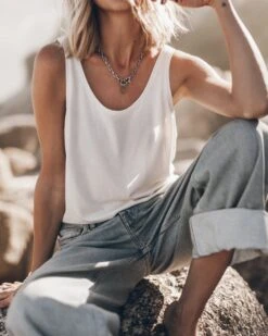 The White Base Tank Top