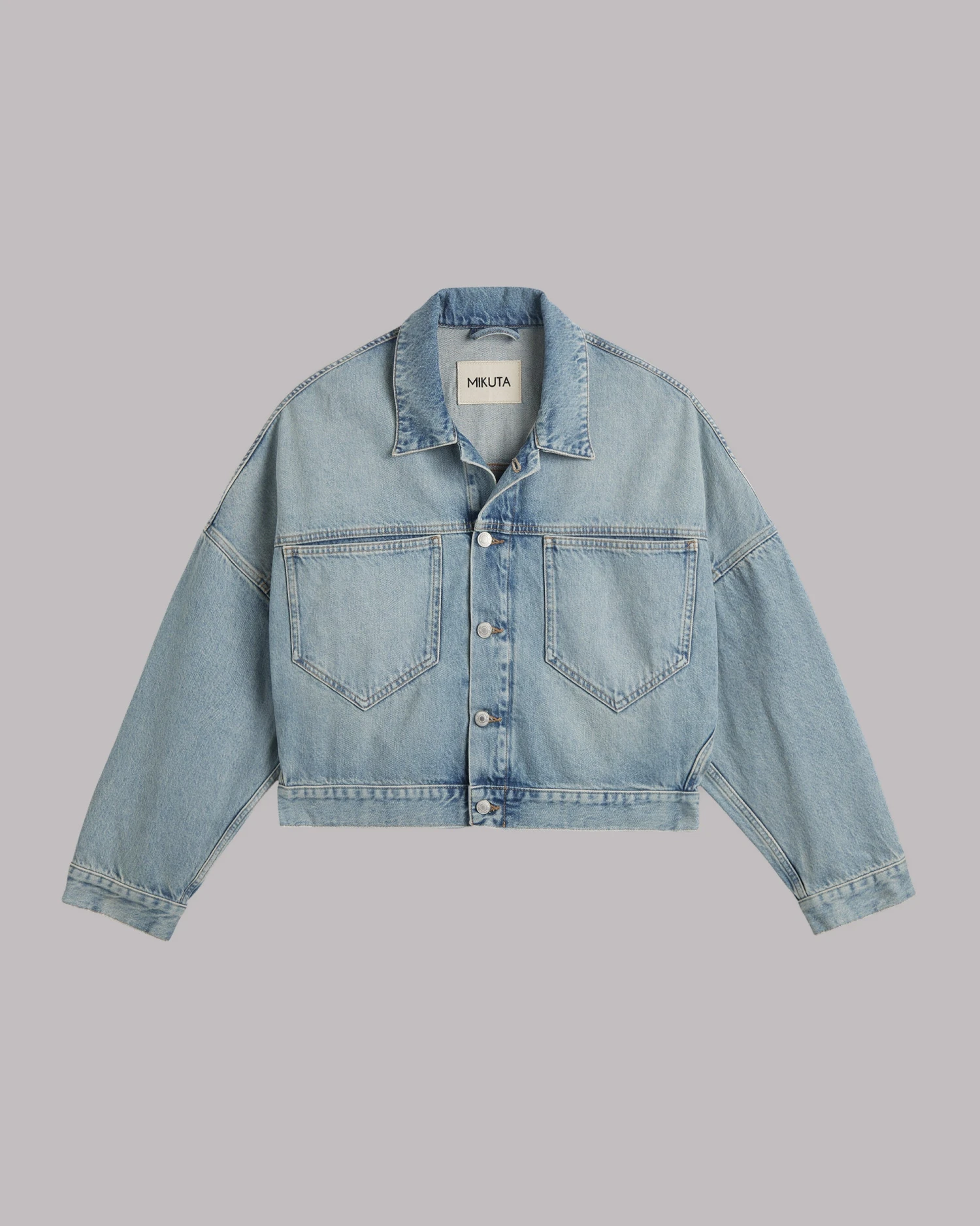 The Blue Cropped Denim Jacket 3 The Blue Cropped Denim Jacket - Image 2