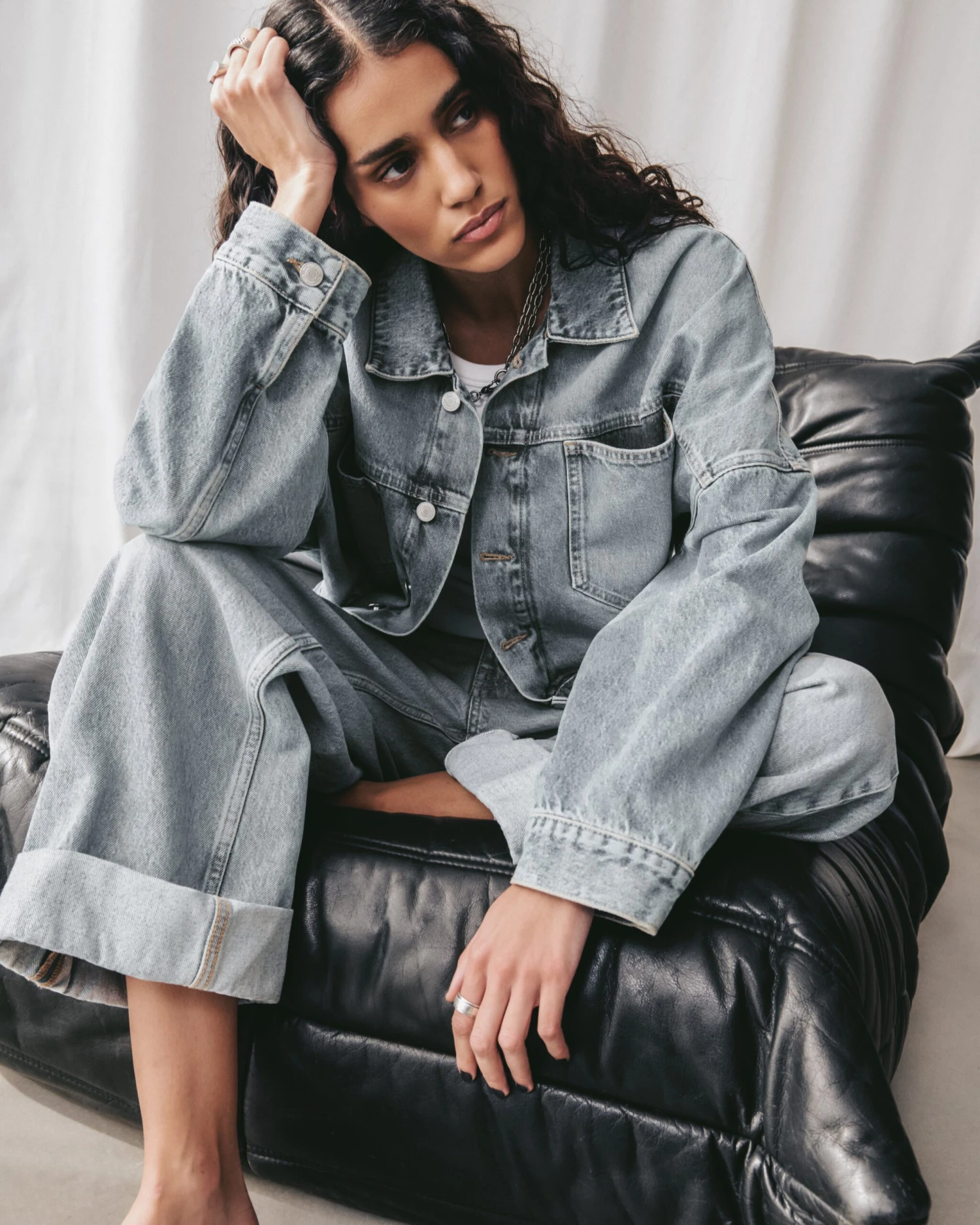 The Blue Cropped Denim Jacket 12 The Blue Cropped Denim Jacket - Image 11