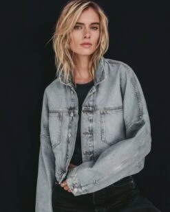 The Blue Cropped Denim Jacket 14 The Blue Cropped Denim Jacket -Modern Ladies Wear Store mikuta blue cropped denim jacket marie c SS25 1373