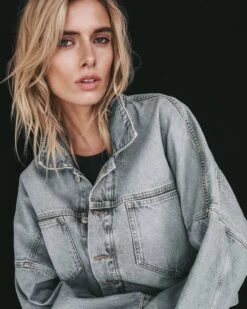 The Blue Cropped Denim Jacket