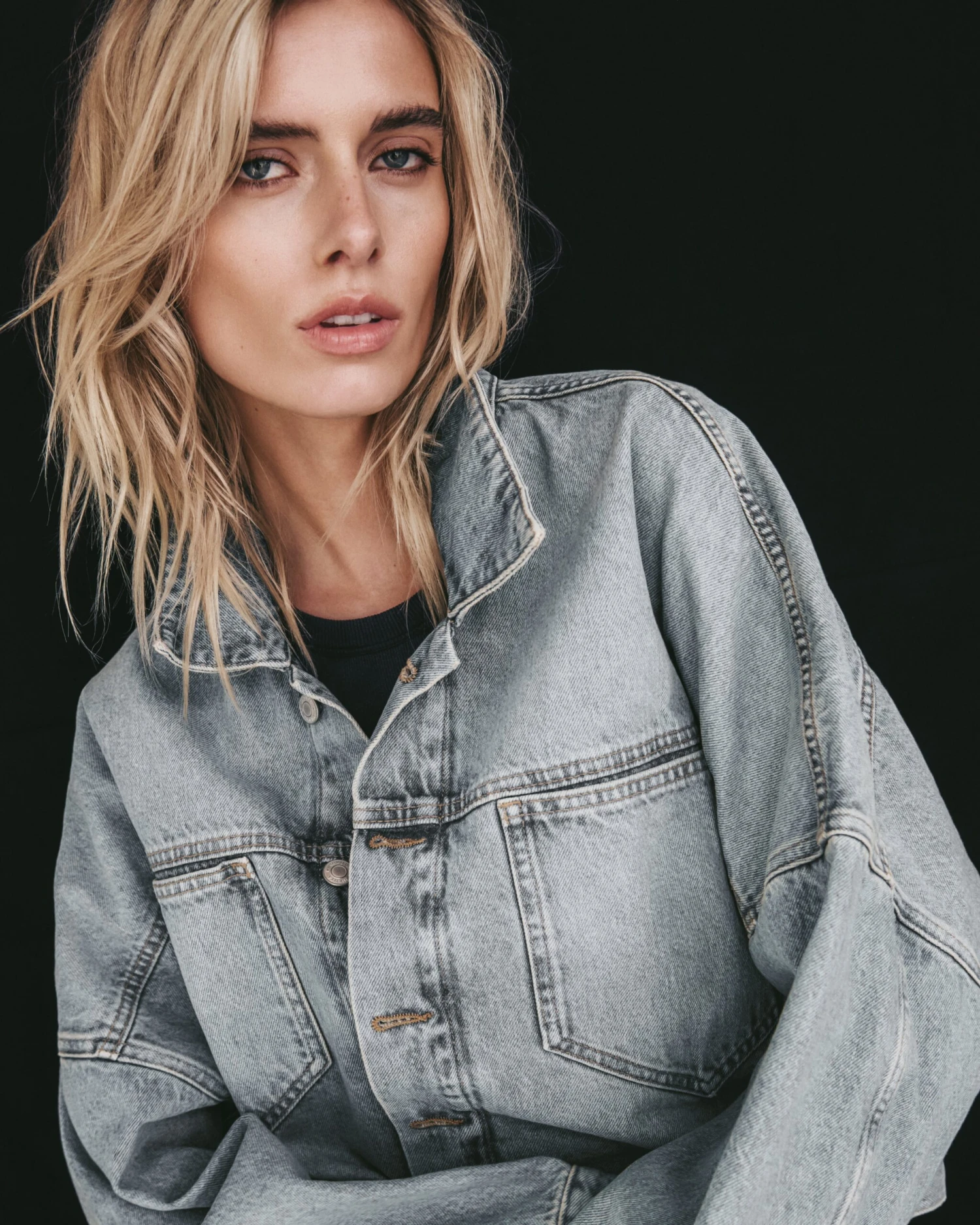 The Blue Cropped Denim Jacket 2 The Blue Cropped Denim Jacket