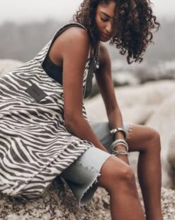 The Zebra Large Canvas Bag 10 The Zebra Large Canvas Bag -Modern Ladies Wear Store mikuta blue denim bermuda shorts dark faded standard tank top studded leather sandals zebra large canvas bag emma a ss25 7364