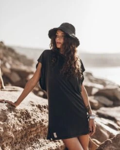 The Charcoal Bucket Hat -Modern Ladies Wear Store mikuta charcoal bucket hat dark faded short batwing dress model aina 7120 d0e54c6b 260f 4242 81a4 de4cabe33823