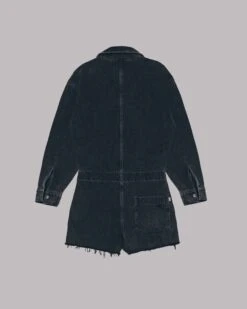 The Black Short Denim Jumpsuit 16 The Black Short Denim Jumpsuit -Modern Ladies Wear Store mikuta charcoal short denim jumpsuit 1110