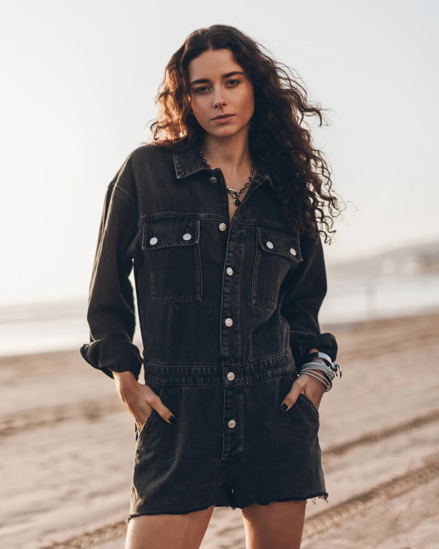 The Black Short Denim Jumpsuit 7 The Black Short Denim Jumpsuit - Image 5