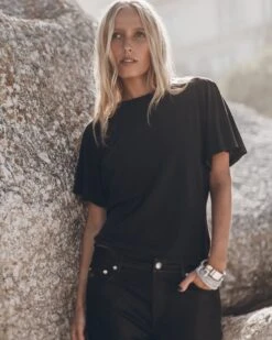 The Dark Bat T-Shirt -Modern Ladies Wear Store mikuta dark bat t shirt straight leather pants johanna r SS25 6404