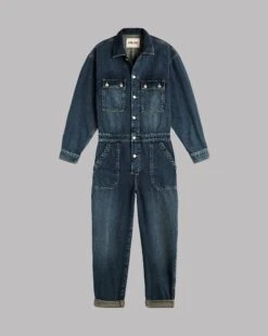 The Dark Blue Denim Jumpsuit -Modern Ladies Wear Store mikuta dark blue denim jumpsuit 0542 9072b68a 8a06 40ac 9af7 3411214cfcc2