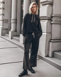 The Dark Cropped Base Hoodie 8 The Dark Cropped Base Hoodie -Modern Ladies Wear Store mikuta dark cropped base hoodie dark base pants black platform sneakers model marie 1944