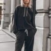 The Dark Cropped Base Hoodie 2 The Dark Cropped Base Hoodie -Modern Ladies Wear Store mikuta dark cropped base hoodie dark base pants black platform sneakers model marie 1945