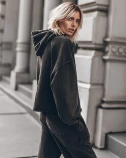 The Dark Cropped Base Hoodie 9 The Dark Cropped Base Hoodie -Modern Ladies Wear Store mikuta dark cropped base hoodie dark base pants black platform sneakers model marie 1994