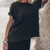 The Dark Dry Cotton Vintage T-Shirt -Modern Ladies Wear Store mikuta dark dry cotton vintage t shirt black long lyocell skirt 9121 c6916116 bf47 4926 9b9e 88320094de95