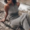 The Dark Faded Long Standard Tank Dress -Modern Ladies Wear Store mikuta dark faded long standard tank dress emma a SS25 8139