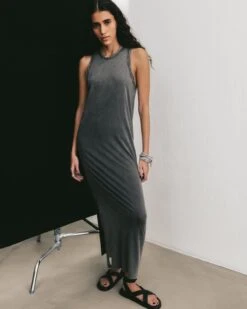 The Dark Faded Long Tank Dress 15 The Dark Faded Long Tank Dress -Modern Ladies Wear Store mikuta dark faded long tank dress black strappy leather sandals aya f SS25 4348