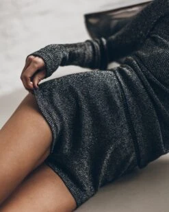 The Dark Glitter Ribbed Shorts 11 The Dark Glitter Ribbed Shorts -Modern Ladies Wear Store mikuta dark glitter ribbed longsleeve dark glitter ribbed shorts 5986