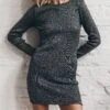 The Dark Glitter Ribbed Short Longsleeve Dress 2 The Dark Glitter Ribbed Short Longsleeve Dress -Modern Ladies Wear Store mikuta dark glitter ribbed short longsleeve dress 8426 ba3f1e7f bee3 4d36 933e f92ef477b6eb