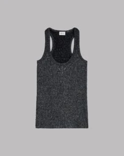 The Dark Glitter Ribbed Tank Top