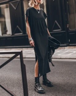 The Dark Long Batwing Dress -Modern Ladies Wear Store mikuta dark long batwing dress 9258