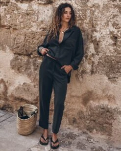 The Dark Chill Pants 17 The Dark Chill Pants -Modern Ladies Wear Store mikuta dark loose lyocell shirt dark chill pants black studded leather sandals model aina 3133