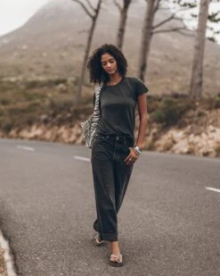 The Zebra Leather Sandals 12 The Zebra Leather Sandals -Modern Ladies Wear Store mikuta dark regular cotton t shirt black baggy jeans zebra leather sandals zebra small canvas bag emma a ss25 6259