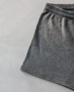 The Dark Ribbed Shorts -Modern Ladies Wear Store mikuta dark ribbed shorts 3403