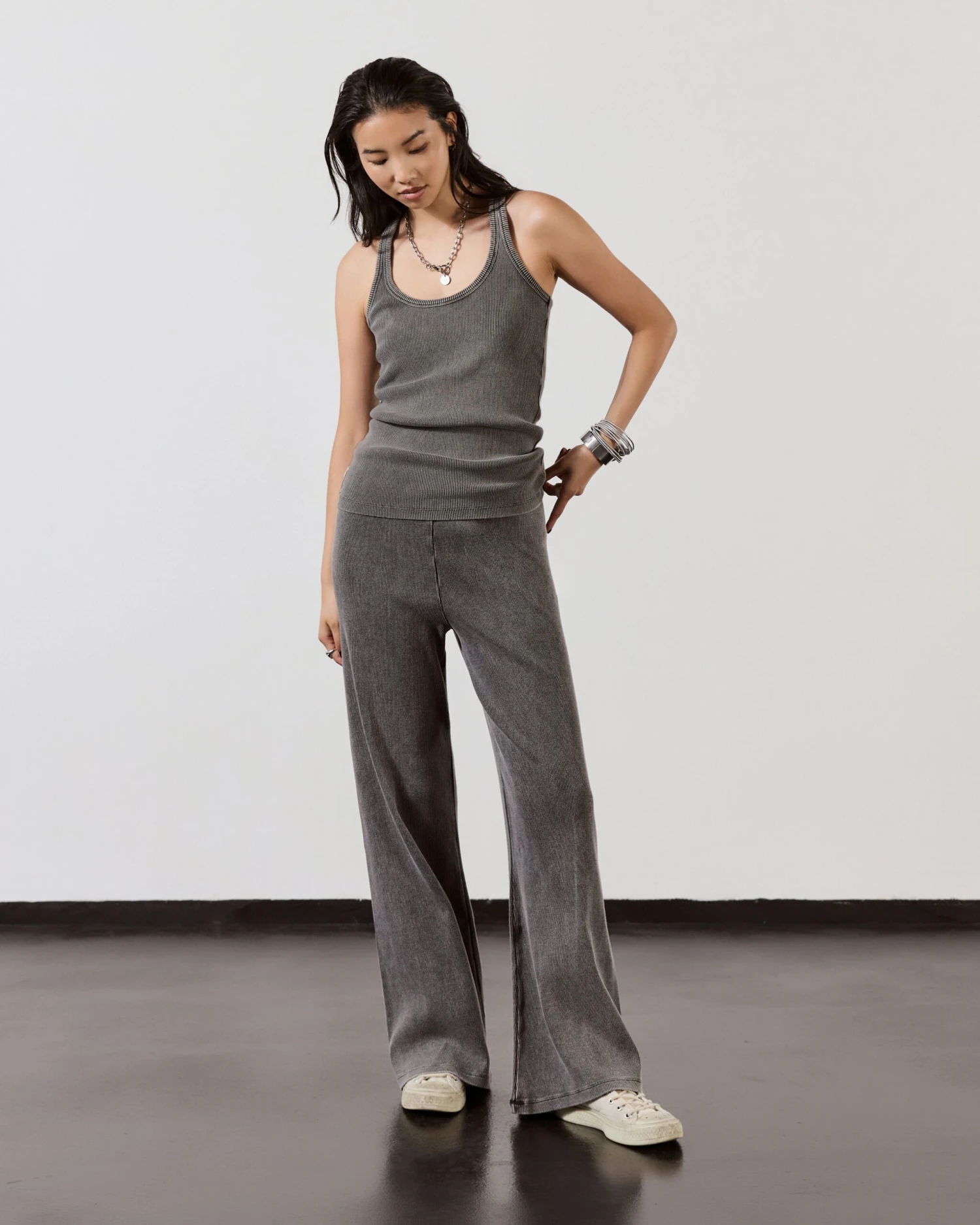 The Dark Ribbed Pants 4 The Dark Ribbed Pants - Image 2