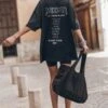 The Dark Rock Vintage Unisex T-Shirt -Modern Ladies Wear Store mikuta dark rock vintage unisex t shirt charcoal small canvas bag black studded leather sandals dark base biker shorts 4943