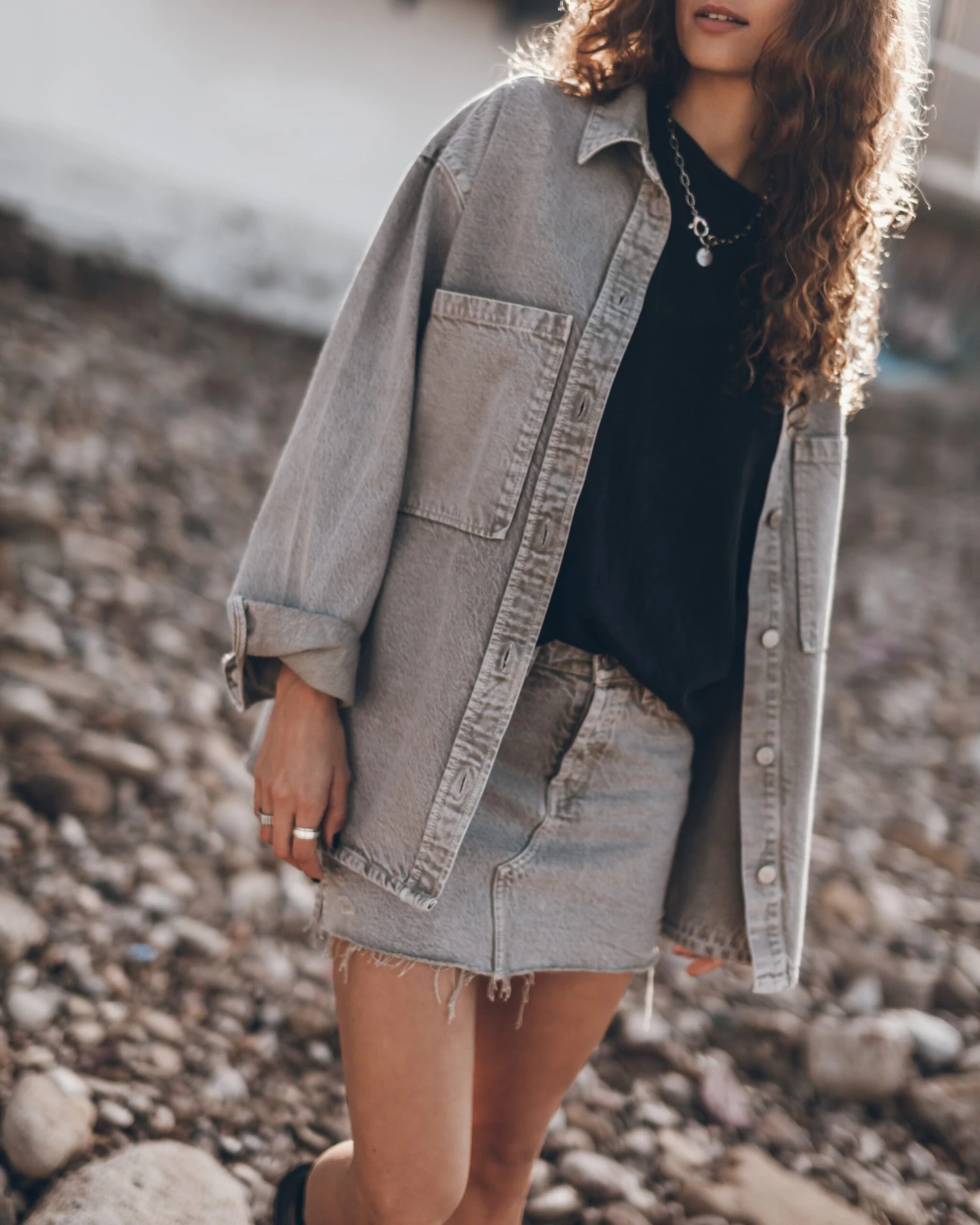 The Khaki Faded Denim Overshirt 4 The Khaki Faded Denim Overshirt - Image 2