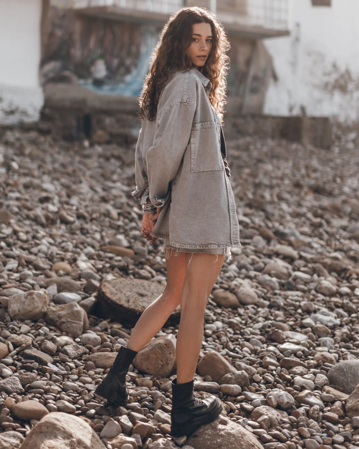 The Khaki Faded Denim Overshirt 6 The Khaki Faded Denim Overshirt - Image 4