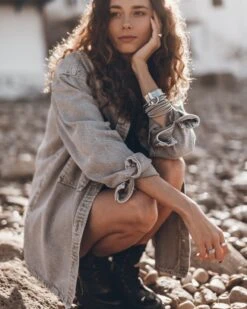 The Khaki Faded Denim Overshirt 13 The Khaki Faded Denim Overshirt -Modern Ladies Wear Store mikuta khaki faded denim overshirt skirt dark dry cotton vintage t shirt black laced leather boots model aina 3103 138c1918 f667 423d a4a6 ce147bbe6ead